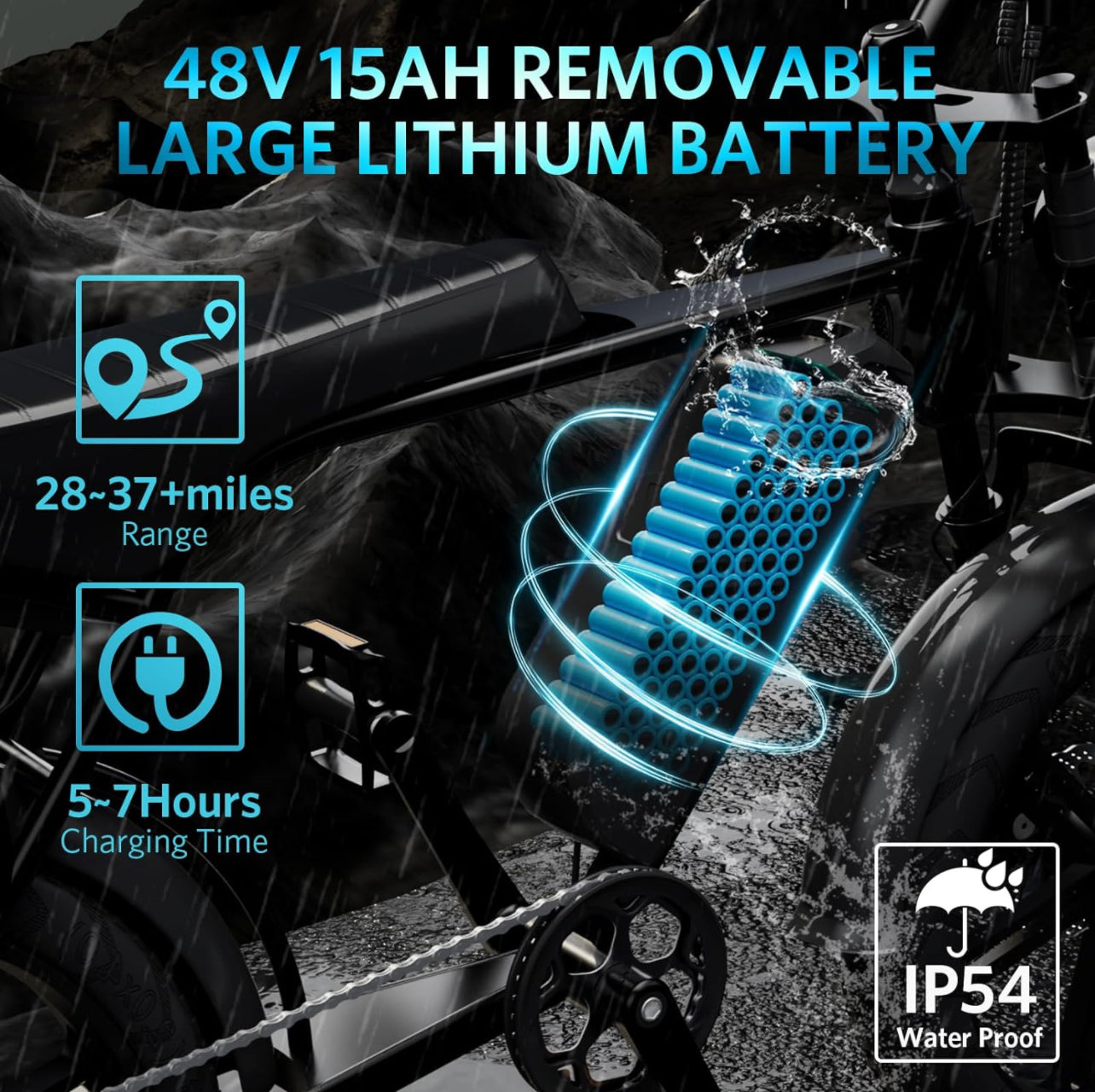 Ouxi 7 Speed 750 Watt 15ah 20"Fat Tire Electric Bike