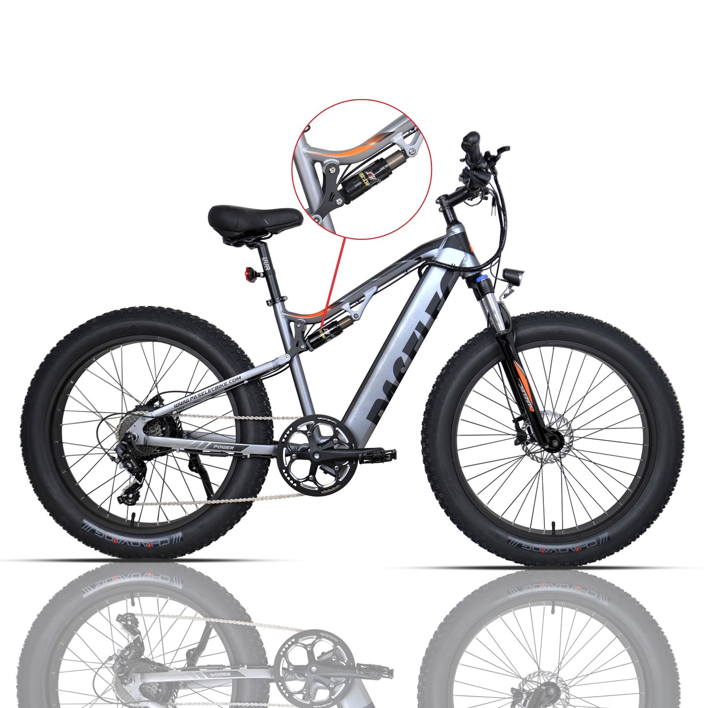 Fat Tire Electric Mountain bike| Full Suspension | PASELEC BIKE GS9plus